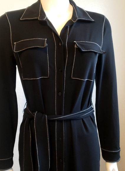 CHICO'S BLACK BUTTON-DOWN DRESS - Picture 5 of 9